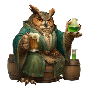 Fantasy Owlkin Bartender Vinyl Car Decal Sticker – Waterproof & UV-Resistant 3.4133333333333336" Fantasy Owlkin Bartender Vinyl Car Decal Sticker – Waterproof & UV-Resistant 3.4133333333333336"