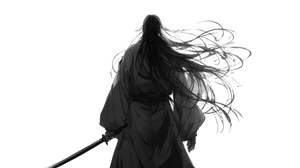 Dark Anime Swordsman V4 Vinyl Car Decal Sticker – Waterproof & UV-Resistant 2.72"