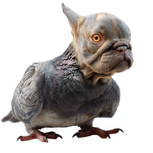Pigeon-Bulldog Hybrid Vinyl Car Decal Sticker – Waterproof & UV-Resistant 3.4133333333333336" Pigeon-Bulldog Hybrid Vinyl Car Decal Sticker – Waterproof & UV-Resistant 3.4133333333333336"