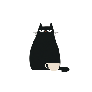 Angry Coffee Cat Vinyl Car Decal Sticker – Waterproof & UV-Resistant 6.826666666666667"