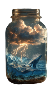Ocean In A Jar Vinyl Car Decal Sticker – Waterproof & UV-Resistant 9.706666666666667"