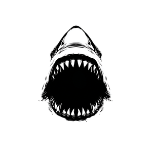 Shark Teeth Bite Vinyl Car Decal Sticker – Waterproof & UV-Resistant 3.4133333333333336"