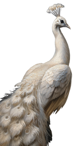 White Peacock V2 Vinyl Car Decal Sticker – Waterproof & UV-Resistant 4.8533333333333335"