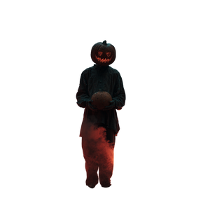 Spooky Pumpkin Person V4 Vinyl Car Decal Sticker – Waterproof & UV-Resistant 3.4133333333333336"