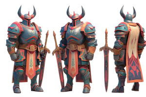 Colorful Medieval Knight Vinyl Car Decal Sticker – Waterproof & UV-Resistant 2.986666666666667"