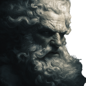 Zeus Portrait V17 Vinyl Car Decal Sticker – Waterproof & UV-Resistant 3.4133333333333336"