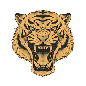 Angry Tiger Tattoo V14 Vinyl Car Decal Sticker – Waterproof & UV-Resistant 3.4133333333333336"