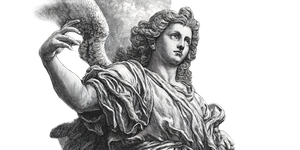 Majestic Angel Illustration Vinyl Car Decal Sticker – Waterproof & UV-Resistant 2.56"