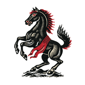 Prancing Wild Horse Vinyl Car Decal Sticker – Waterproof & UV-Resistant 6.826666666666667"