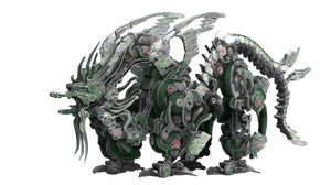 Dragon Mecha Fusion V2 Vinyl Car Decal Sticker – Waterproof & UV-Resistant 2.72"
