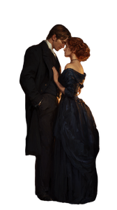 Victorian Romantic Encounter Vinyl Car Decal Sticker – Waterproof & UV-Resistant 9.706666666666667"