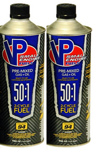 2x VP Racing Fuel for Small Engines | 2 Cycle 50:1 Pre-Mix | Protects Carburetors | 1 Quart Can