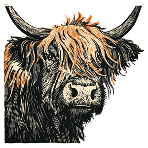 Highland Cow Ghost Vinyl Car Decal Sticker – Waterproof & UV-Resistant 6.826666666666667"