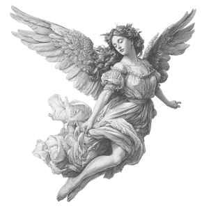Angel Pencil Drawing Vinyl Car Decal Sticker – Waterproof & UV-Resistant 3.4133333333333336"