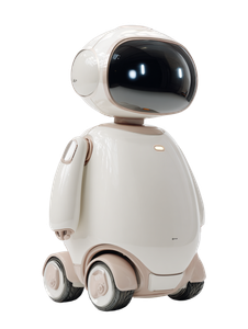 Friendly Home Robot Vinyl Car Decal Sticker – Waterproof & UV-Resistant 4.1066666666666665"