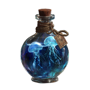 Jellyfish Potion Vinyl Car Decal Sticker – Waterproof & UV-Resistant 3.4133333333333336"