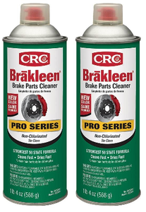 2x CRC Industries Brake Cleaner 05050PS Brakleen Pro Series; Single; 20 Ounce Aerosol Can; 50-State Compliant Formula With PowerJet Actuator; Used To Remove Grease/Brake Dust/Brake Fluid/Oils From Brake System