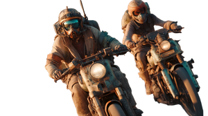 Post-Apocalyptic Bikers Vinyl Car Decal Sticker – Waterproof & UV-Resistant 2.72"