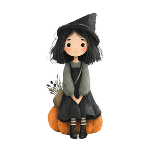 Cute Halloween Girl V2 Vinyl Car Decal Sticker – Waterproof & UV-Resistant 6.826666666666667"