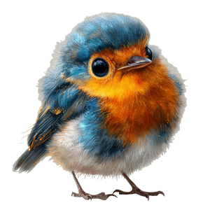 Baby Robin Art Vinyl Car Decal Sticker – Waterproof & UV-Resistant 3.4133333333333336"