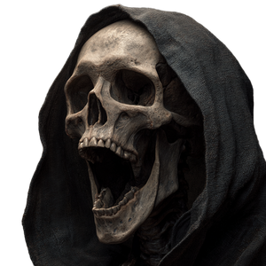Horror Reaper Skeleton Vinyl Car Decal Sticker – Waterproof & UV-Resistant 3.4133333333333336"