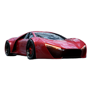 Futuristic Red Car V2 Vinyl Car Decal Sticker – Waterproof & UV-Resistant 3.4133333333333336"