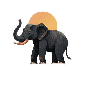 Cartoon Elephant V10 Vinyl Car Decal Sticker – Waterproof & UV-Resistant 3.4133333333333336"
