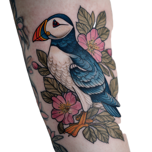 Puffin Bird Tattoo V2 Vinyl Car Decal Sticker – Waterproof & UV-Resistant 3.4133333333333336"
