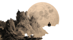 Zen Moon Gaze Vinyl Car Decal Sticker – Waterproof & UV-Resistant 2.72"
