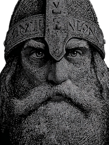 Viking God Portrait V2 Vinyl Car Decal Sticker – Waterproof & UV-Resistant 8.213333333333333"