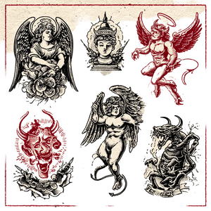 Tattoo Stencils V2 Vinyl Car Decal Sticker – Waterproof & UV-Resistant 3.4133333333333336"