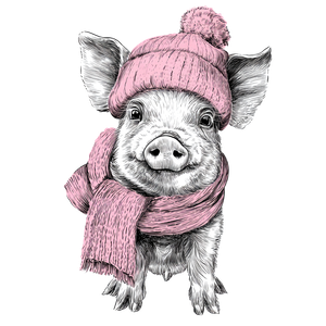 Piglet In Hat Vinyl Car Decal Sticker – Waterproof & UV-Resistant 6.826666666666667"