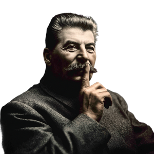 Stalin Shushing Vinyl Car Decal Sticker – Waterproof & UV-Resistant 3.4133333333333336"