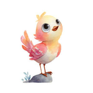 Cheering Cartoon Bird Vinyl Car Decal Sticker – Waterproof & UV-Resistant 3.4133333333333336"