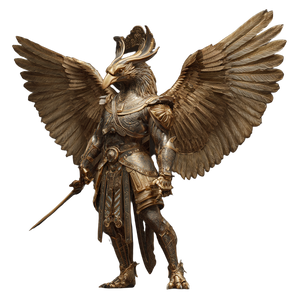 Golden Feathered Azharym Vinyl Car Decal Sticker – Waterproof & UV-Resistant 3.4133333333333336"