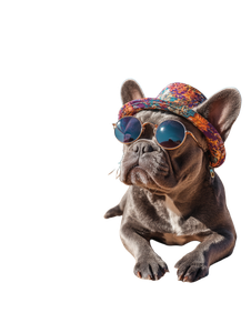 Stylish Beach Bulldog V2 Vinyl Car Decal Sticker – Waterproof & UV-Resistant 8.213333333333333"