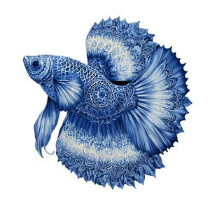 Mandala Betta Fish Vinyl Car Decal Sticker – Waterproof & UV-Resistant 6.826666666666667"