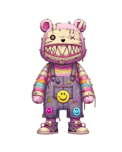 Pastel Goth Kawaii Bear Vinyl Car Decal Sticker – Waterproof & UV-Resistant 4.0"