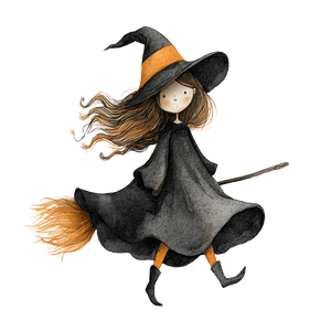 Whimsical Witch V2 Vinyl Car Decal Sticker – Waterproof & UV-Resistant 3.4133333333333336"