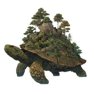 Giant Island Turtle V5 Vinyl Car Decal Sticker – Waterproof & UV-Resistant 3.4133333333333336"