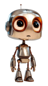 Cute Cartoon Robot V6 Vinyl Car Decal Sticker – Waterproof & UV-Resistant 4.8533333333333335"