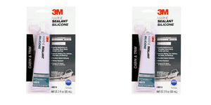 2x 3M Marine Grade Silicone Adhesive Sealant | Clear Sealant for Metal, Fiberglass, Glass | 3oz Tube | -40°F to +190°F | High Strength & Mildew Resistant 2x 3M Marine Grade Silicone Adhesive Sealant | Clear Sealant for Metal, Fiberglass, Glass | 3oz Tube | -40°F to +190°F | High Strength & Mildew Resistant
