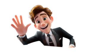 Smiling Office Man Vinyl Car Decal Sticker – Waterproof & UV-Resistant 2.8266666666666667"