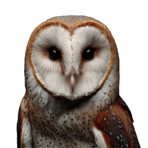 Barn Owl V4 Vinyl Car Decal Sticker – Waterproof & UV-Resistant 3.4133333333333336"