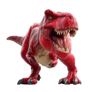 Angry Red T-Rex Vinyl Car Decal Sticker – Waterproof & UV-Resistant 3.4133333333333336"