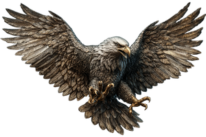 Silver Golden Eagle Vinyl Car Decal Sticker – Waterproof & UV-Resistant 5.97333333333333