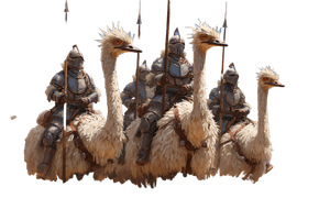 Chicken Cavalry Soldiers Vinyl Car Decal Sticker – Waterproof & UV-Resistant 2.986666666666667"