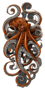 Gothic Octopus Tattoo Vinyl Car Decal Sticker – Waterproof & UV-Resistant 5.12"