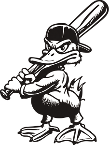 Angry Duck Bat V2 Vinyl Car Decal Sticker – Waterproof & UV-Resistant 8.213333333333333"