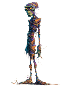 Colorful Mummy Caricature Vinyl Car Decal Sticker – Waterproof & UV-Resistant 4.1066666666666665"